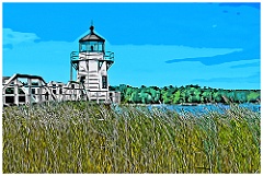 Doubling Point Light By Marsh Grass - Digital Painting